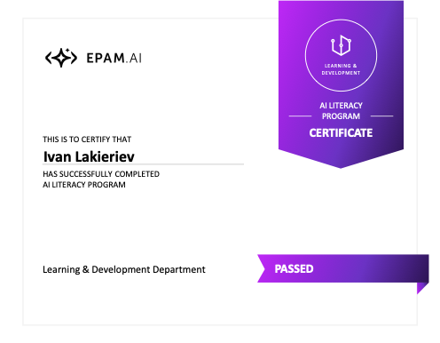 EPAM AI Literacy Program preview