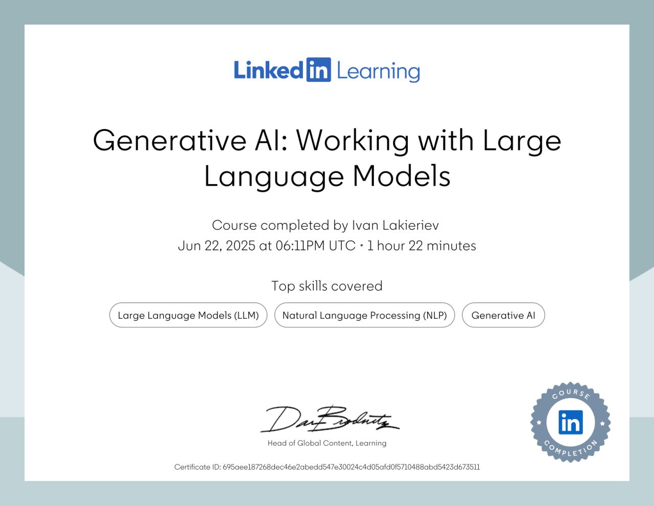 Generative AI Working with Large Language Models preview