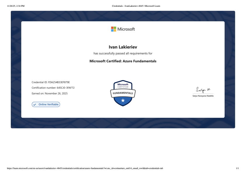 Microsoft Certified Azure Fundamentals preview